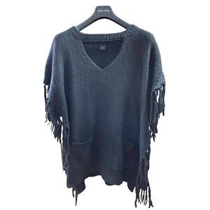 Steve Madden Black Puncho Sweather Sz M